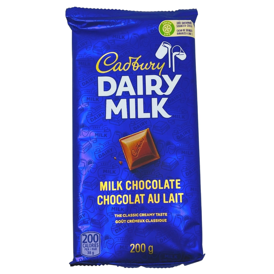 Cadbury Dairy Milk Chocolate Bar 200g - 12 Pack