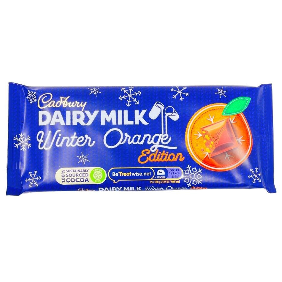 Cadbury Dairy Milk Winter Orange Edition UK 95g - 22 Pack