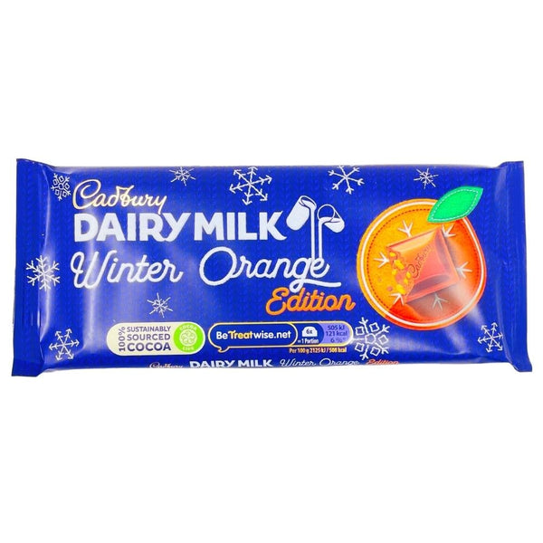 Cadbury Dairy Milk Winter Orange Edition UK 95g - 22 Pack
