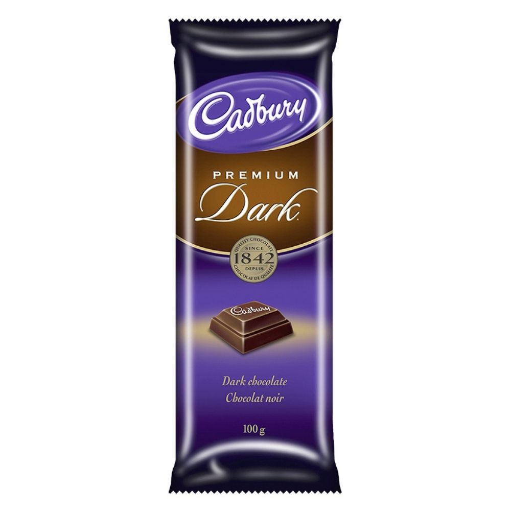 Cadbury Premium Dark Bars 100g - 24 Pack