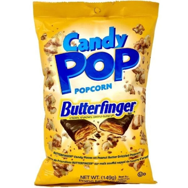 Candy Pop Butterfinger Popcorn 149g - 12 Pack