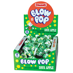 Charms Blow Pop Sour Apple Lollipops filled with Bubblegum 48ct