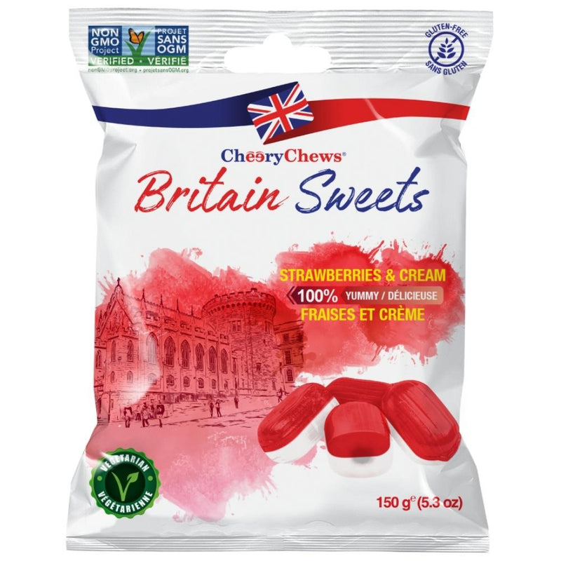 Britain Sweets Strawberries & Cream 120g 24 Pack