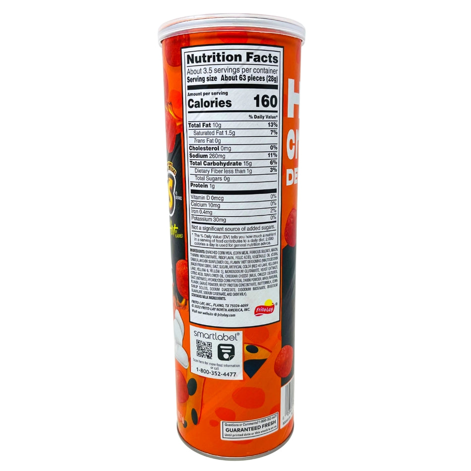 Cheetos Flamin Hot Minis Canister 3.625oz - ingredients-nutrition facts - American Snacks