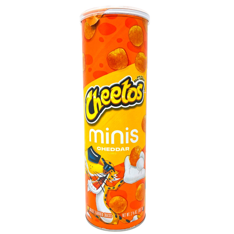 Cheetos Minis Cheddar Canister 3.625oz - 12 Pack - American Snacks