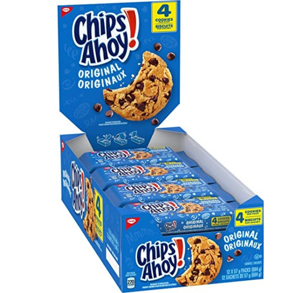 Chips Ahoy! Original Cookies Sleeve 4 Pieces 57g - 12 Pack