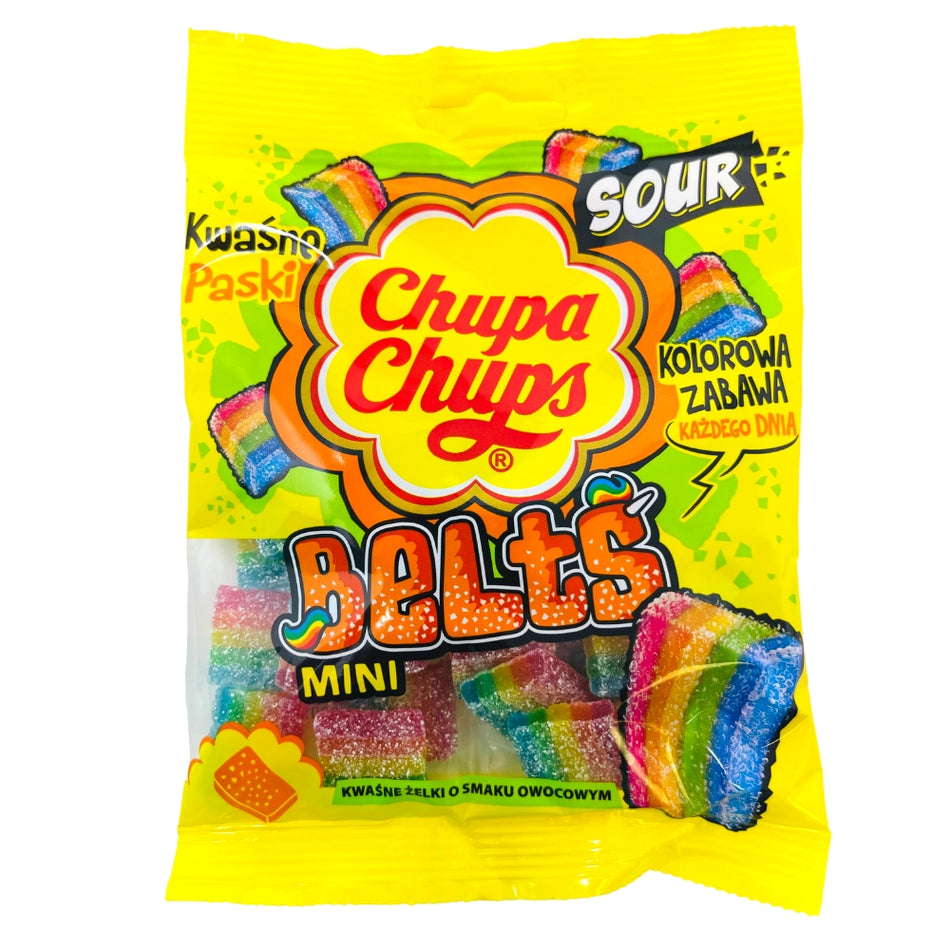 Chupa Chups Jelly Mini Belts Sour 90g - 18 Pack