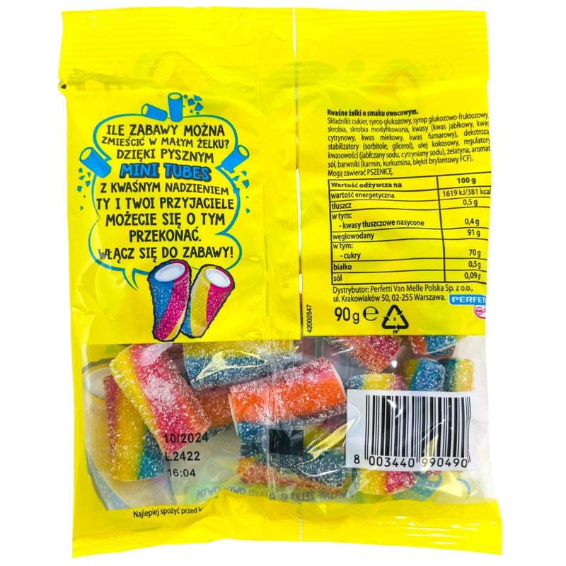 Chupa Chups Jelly Tubes Sour 90g ingredients nutrition facts
