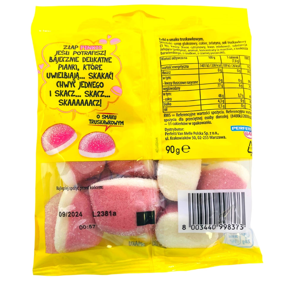 Chupa Chups Jelly Pinkis with Fruit Juice 90g ingredients nutrition facts