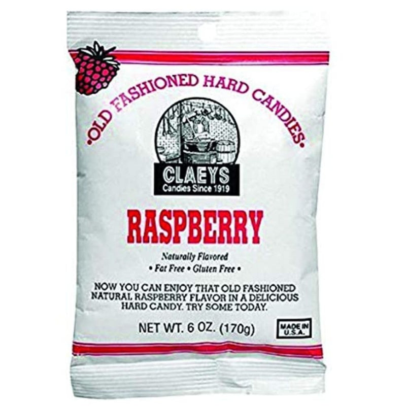 Claeys Raspberry Old Fashioned Hard Candies 6oz - 24 PK