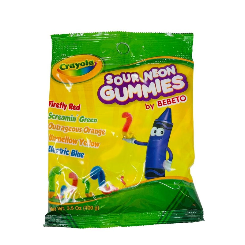 Crayola Sour Neon Gummies 3.5oz - 12 Pack