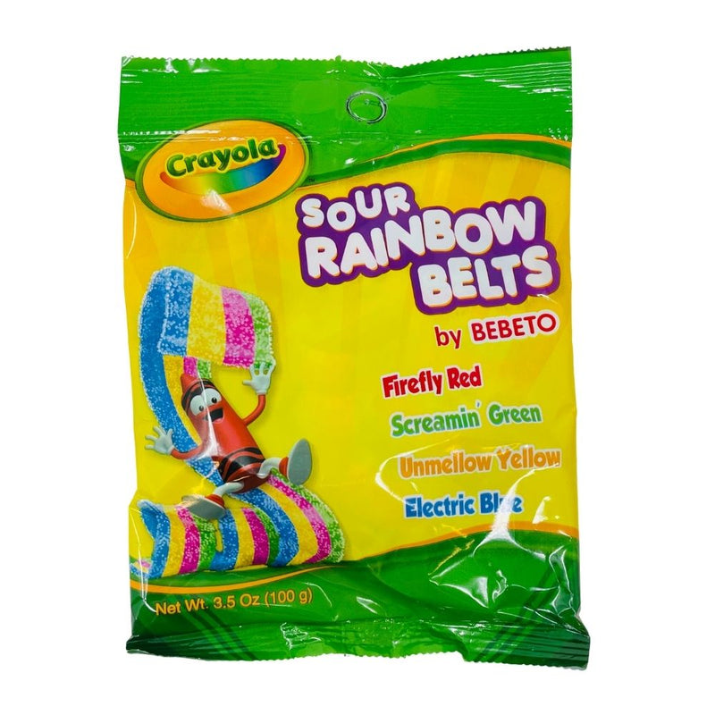 Crayola Sour Rainbow Belts 3.5oz - 12 Pack