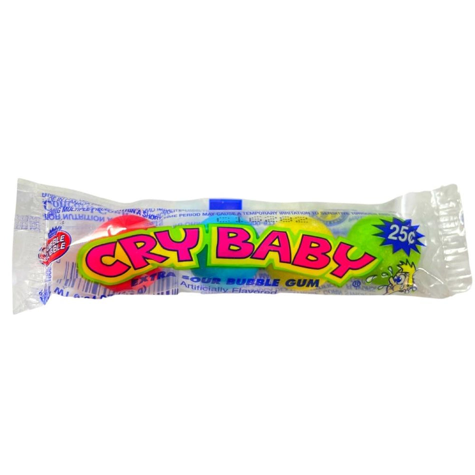 Cry Baby Extra Sour Bubble Gum Assorted Tube Mini 0.64oz - 36 Pack