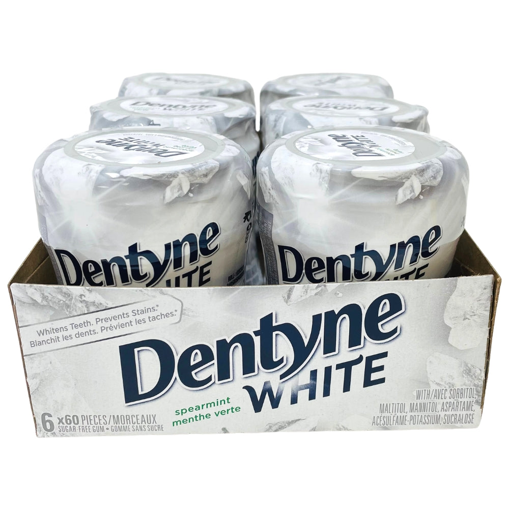 Dentyne Ice White Spearmint 60 Piece Gum Bottle - 6 Pack