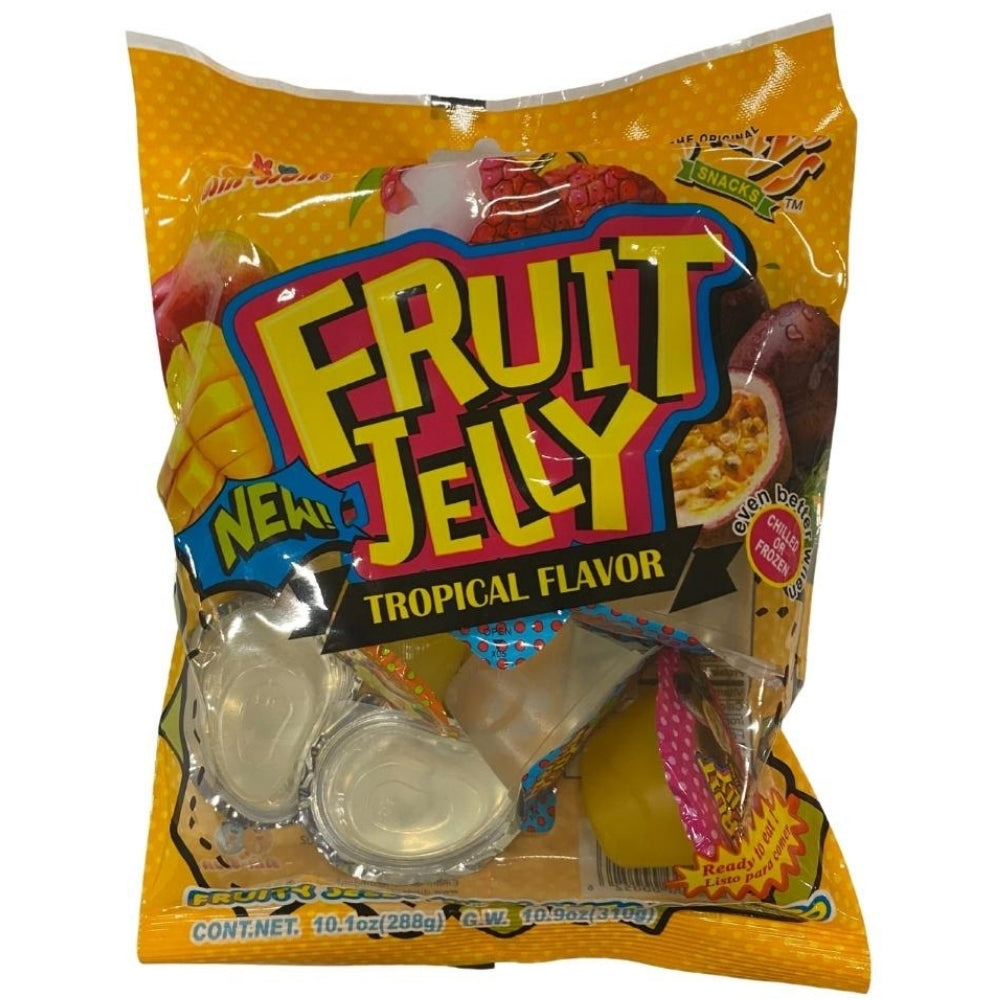 DinDon Foods Corp Fruity's Jelly Tropical Flavour Case of 24 iWholesaleCandy