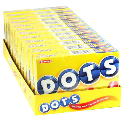 DOTS  Candy - Fruit Flavored Gum Drops Theater Box 12CT