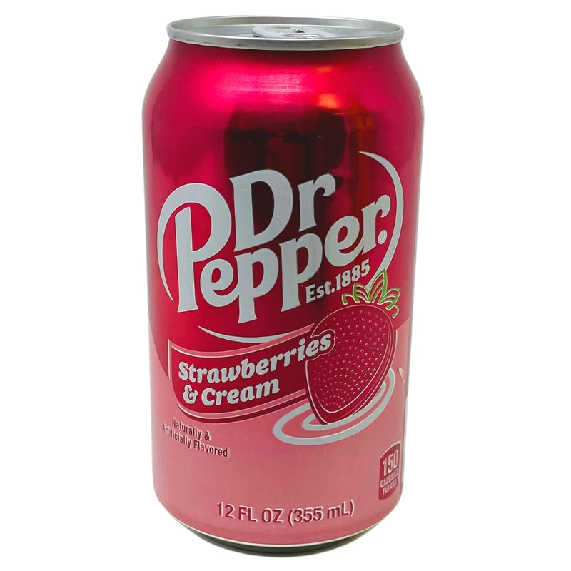 Dr Pepper Strawberries & Cream 355mL - 12 Pack - Soda Pop