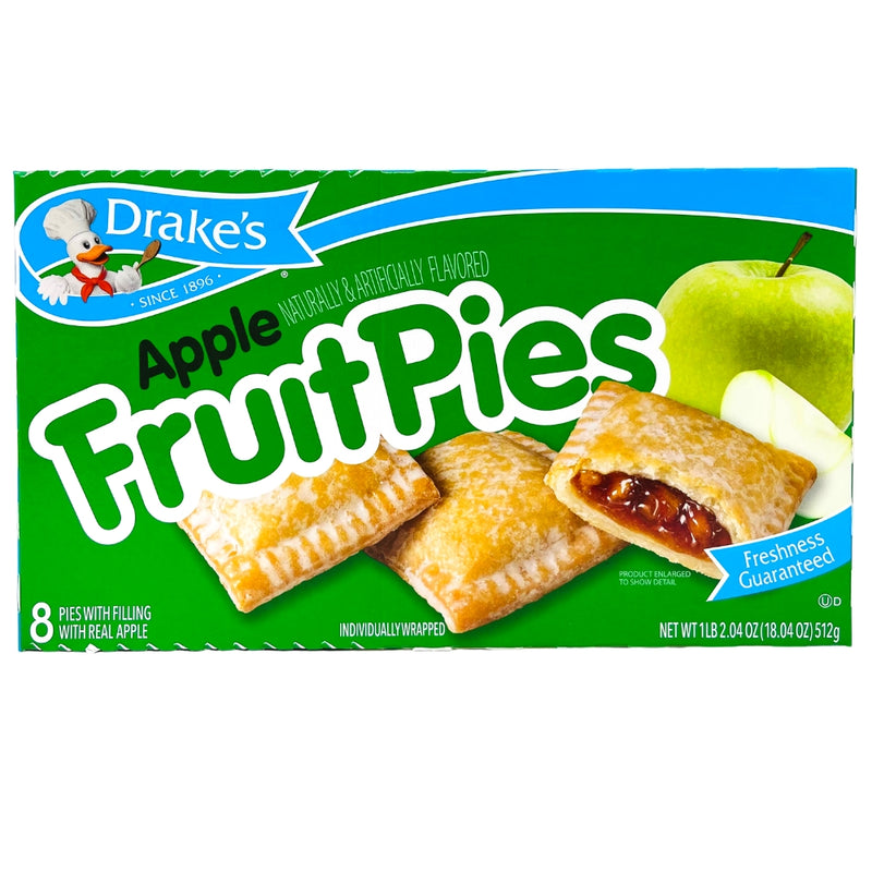 Drakes Apple Fruit Pies (8 Pieces) - 1 Box