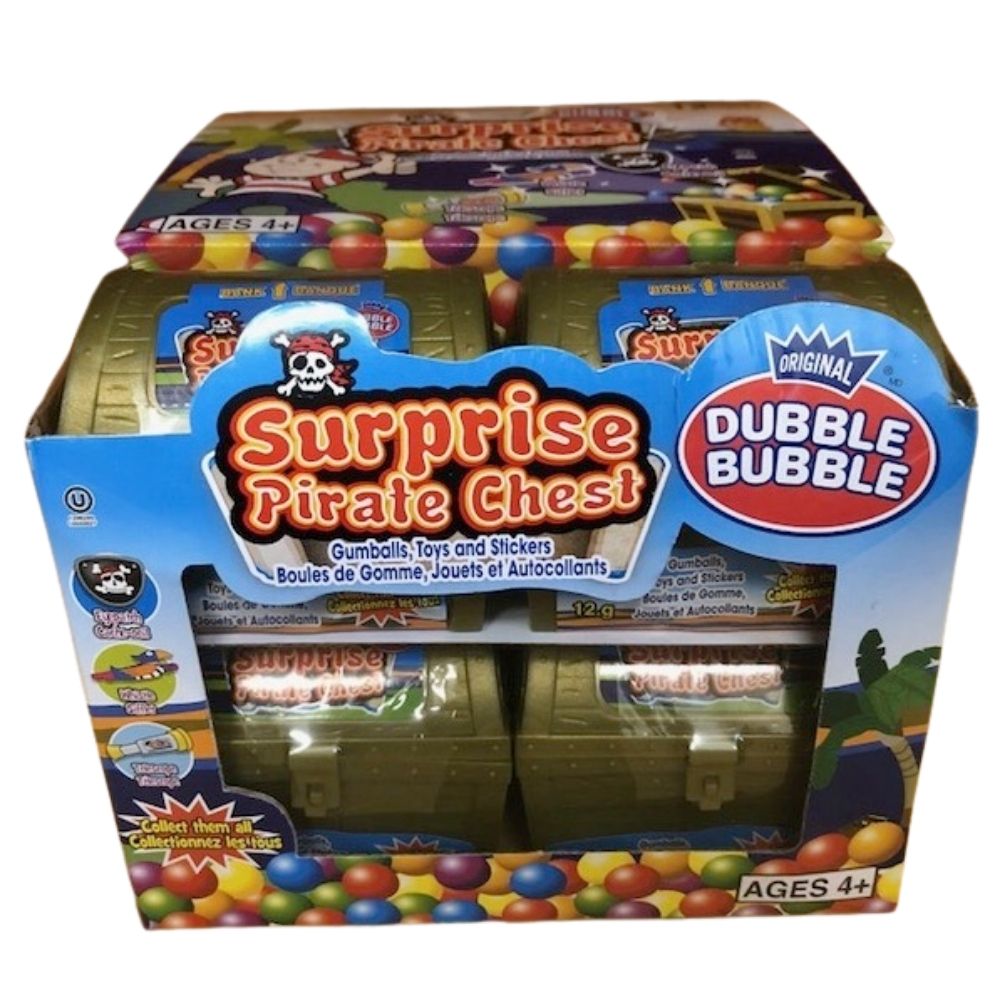 Dubble Bubble Surprise Pirate Chest 12g - 12CT