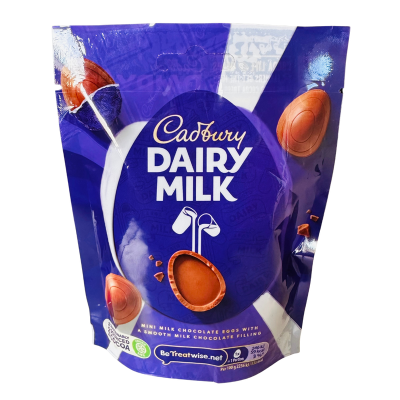 Cadbury Dairy Milk Mini Chocolate Eggs Bag UK - 18 Pack
