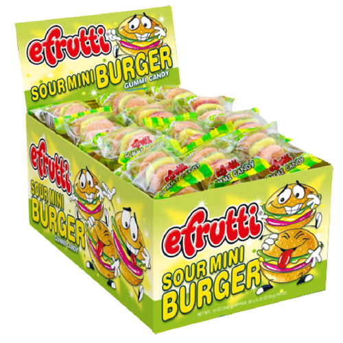 efrutti Gummi Sour Mini Burger Gummy Candy 60 ct-Wholesale Candy Toronto