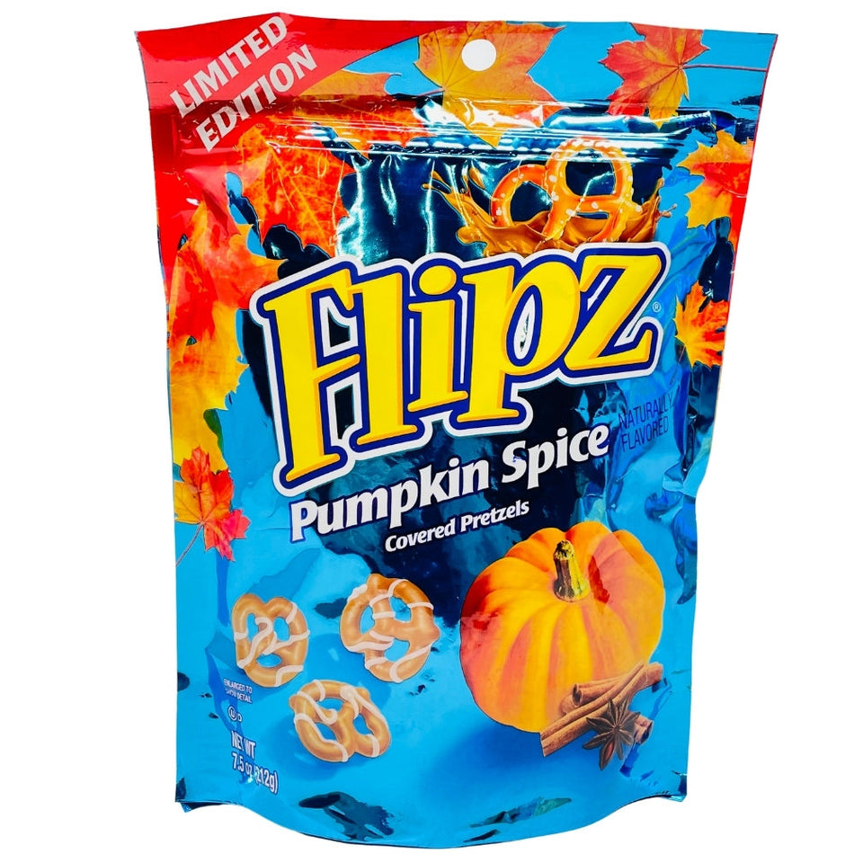 Flipz Halloween Pumpkin Spice Pretzels 7.5oz - 8 Pack