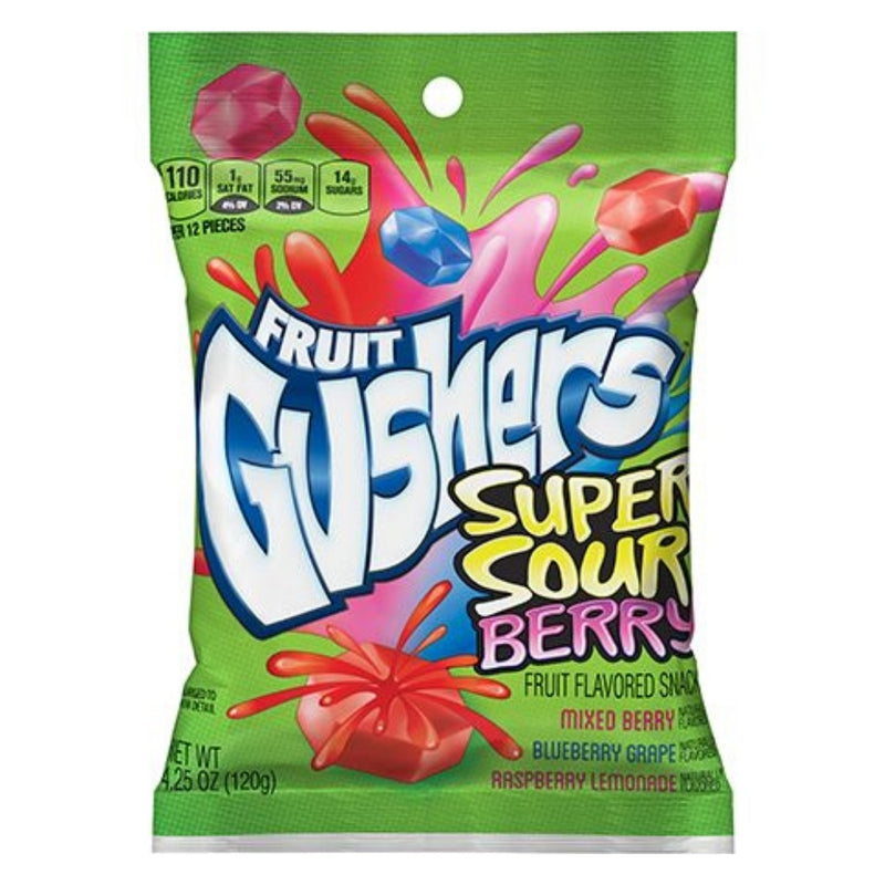 Fruit Gushers Super Sour Berry 4.25oz  - 8 Pack