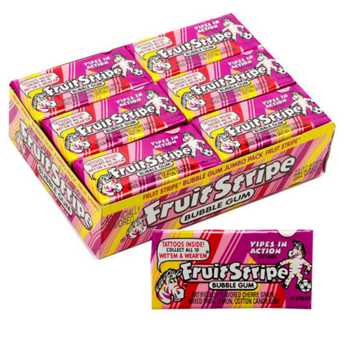 Fruit Stripe Bubble Gum 12 CT