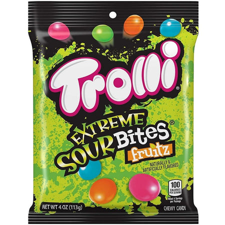 Trolli Extreme Sour Bites Fruitz 4oz  12 Pack