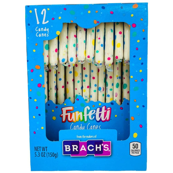 Brachs Funfetti Candy Canes 12 Piece Gift Box - 12 Pack