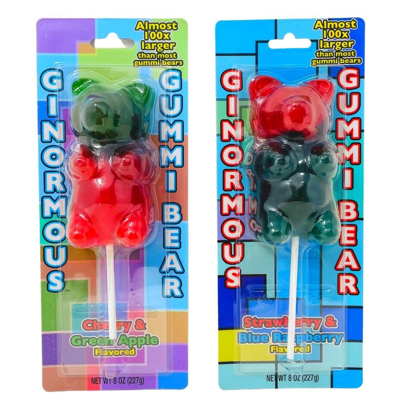 Ginormous Gummi Bear Lollipop 8oz - 12 Pack
