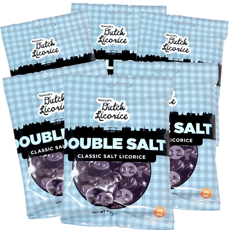 Gustaf's Double Salt Licorice 5.2oz - 12 Pack