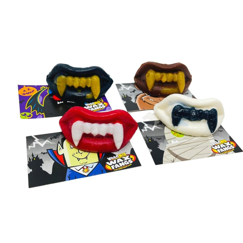 Halloween Wack-O-Wax Multicoloured Fangs - 24 Pack