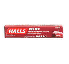 Halls Cherry Menthol Drops Singles 9pc - 20 Pack