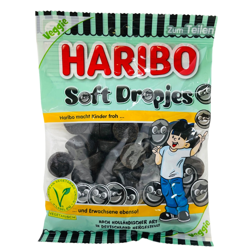 Haribo Soft Dropjes Black Licorice Jelly Drops 175g - 30 Pack