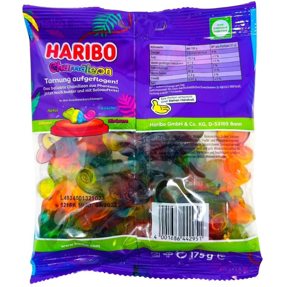 Haribo Chamaleon 175g ingredients nutrition facts