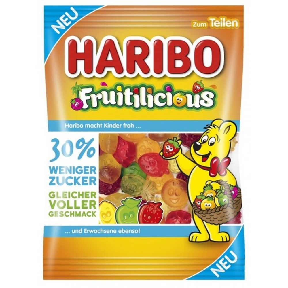 Haribo Fruitilicious Gummy Candy160g - 18 Pack - Old Fashioned Candy from the 1920s