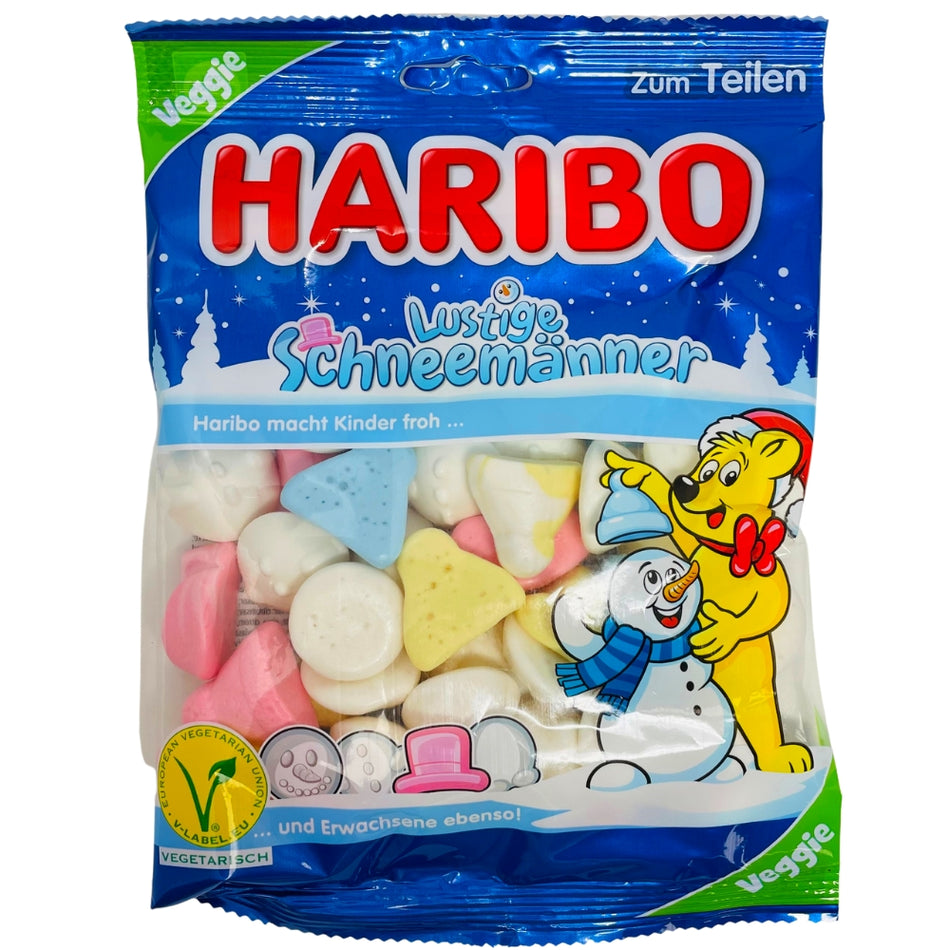 Haribo Funny Snowmen Gummy Candy 200g - 18 Pack