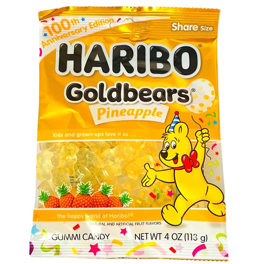 Haribo Individual Blue Raspberry Bears & Pineapple Bears Combo - 24 Pack