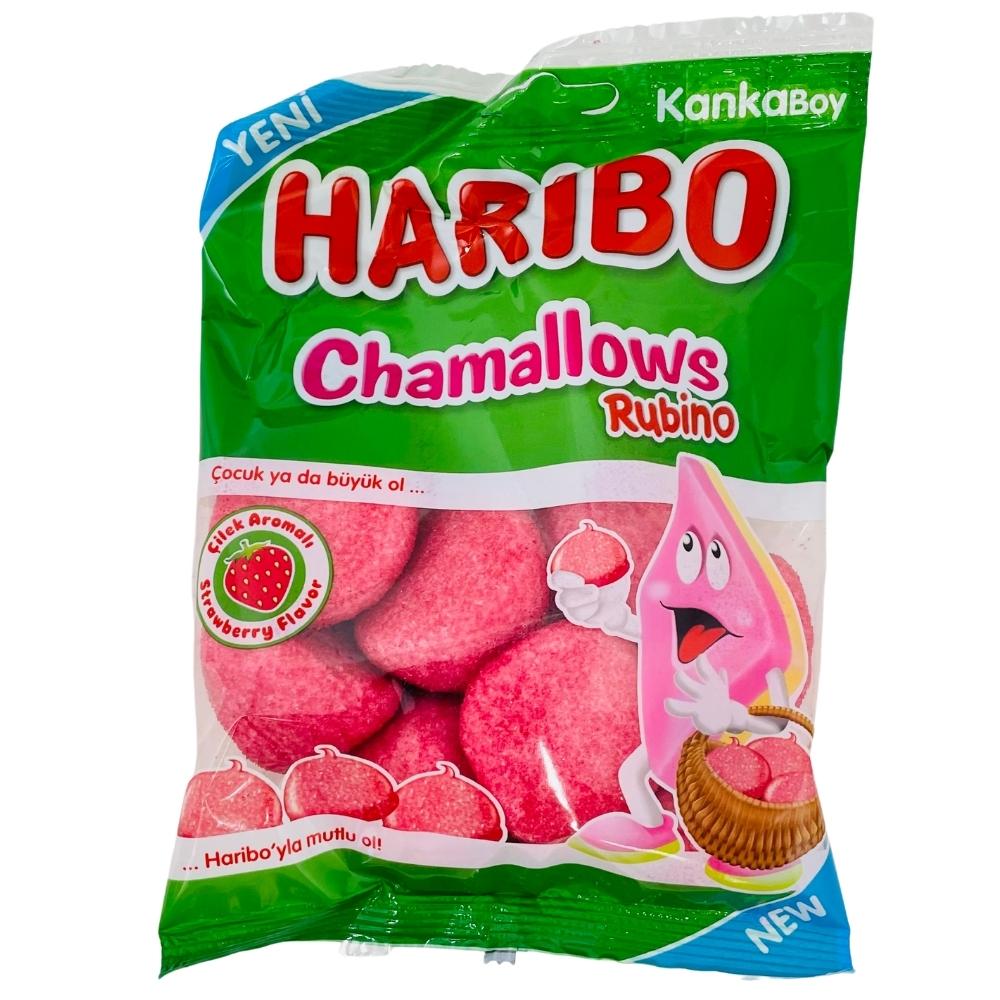 Haribo Halal Marshmallows Chamallows Rubino Strawberry 70g 24 Pack iwholesalecandy.ca