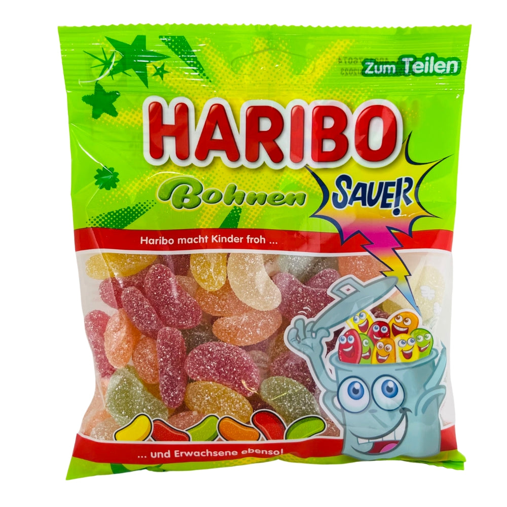 Haribo Sour Beans Gummy Candy 175g - 32 Pack