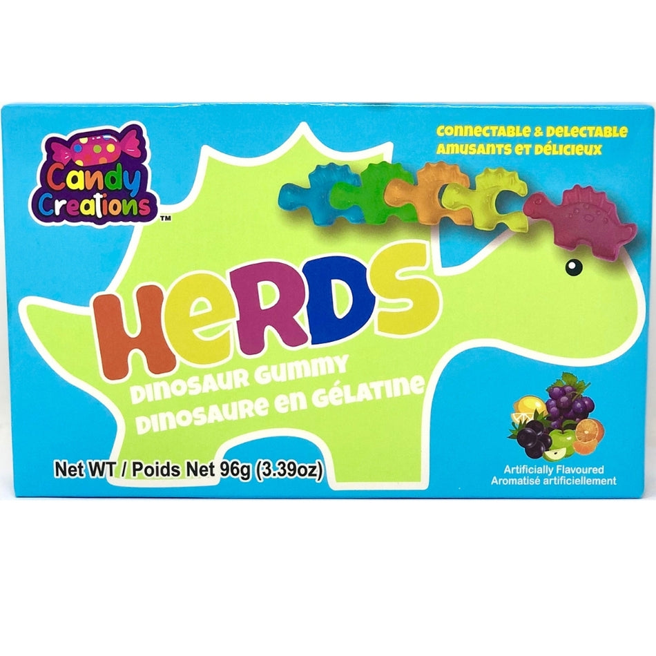 Herds Dinosaur Gummy 96g - 24CT - Kids connectable puzzle gummies - Fun lockdown snacks - Canadian candies, Canada