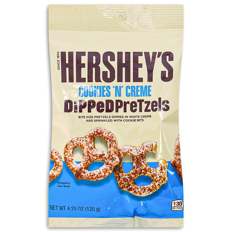Hershey's Cookies 'N' Creme Dipped Pretzels 120g - 12 Pack