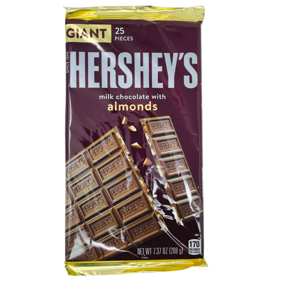 Hershey's Milk Chocolate with Almonds Bar 7.37oz - 12 Pack