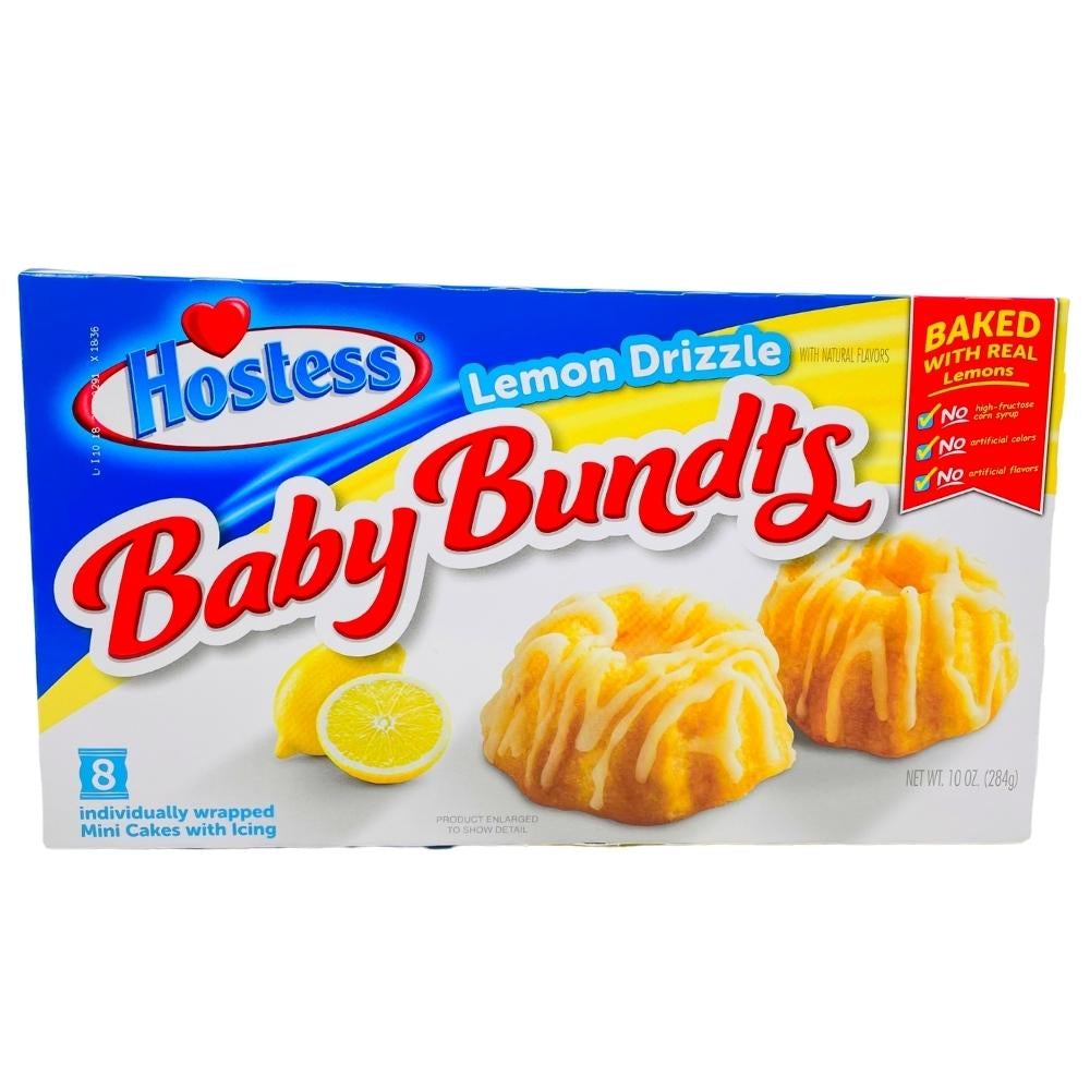 Hostess Baby Bundts Cake Lemon Drizzle Individual - 8 Pack American Snacks