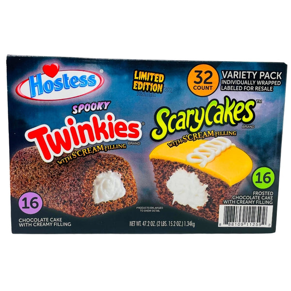Hostess Halloween Spooky Twinkies & Scary Cakes 32 Pieces - 1 Box