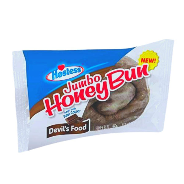 Hostess Jumbo Devil's Food Chocolate Honey Bun - 6 Pack