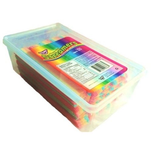 Huer Sour Rainbow Streamers Sour Candy Belts-150 CT