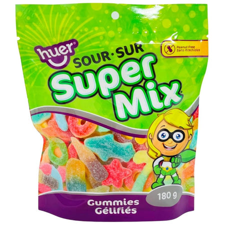 Huer Sour Super Mix Gummy 180g - 12 Pack