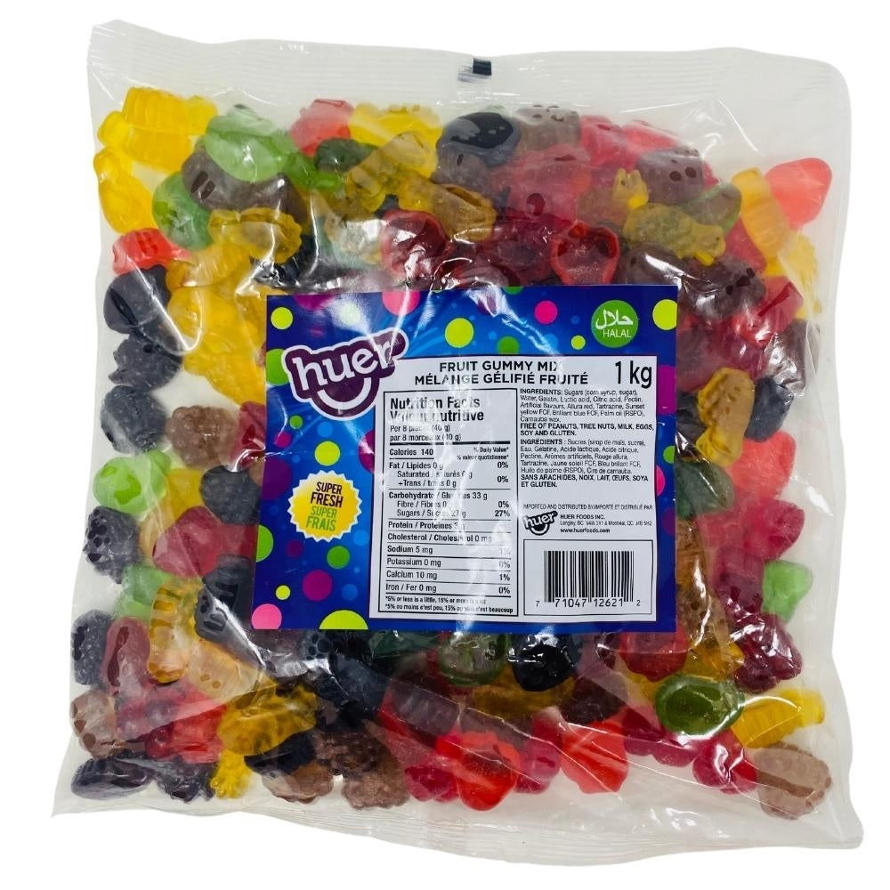 Huer Halal Fruit Gummy Mix 1kg iWholesaleCandy